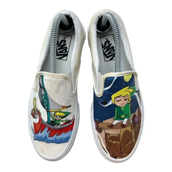 Vans X Nintendo Legend Of Zelda Parisian Classic Slip-On Rare US M 6.5 / W 8