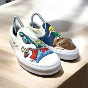 Vans X Nintendo Legend Of Zelda Parisian Classic Slip-On Rare US M 6.5 / W 8