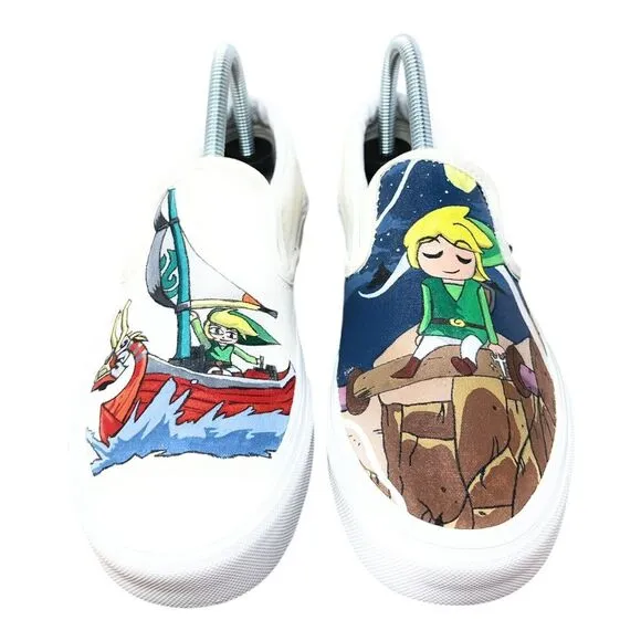 Vans X Nintendo Legend Of Zelda Parisian Classic Slip-On Rare US M 6.5 / W 8