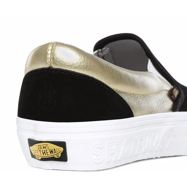 Vans x Shake Junt Slip-On Pro Shoes - Black/Metallic Gold/White
