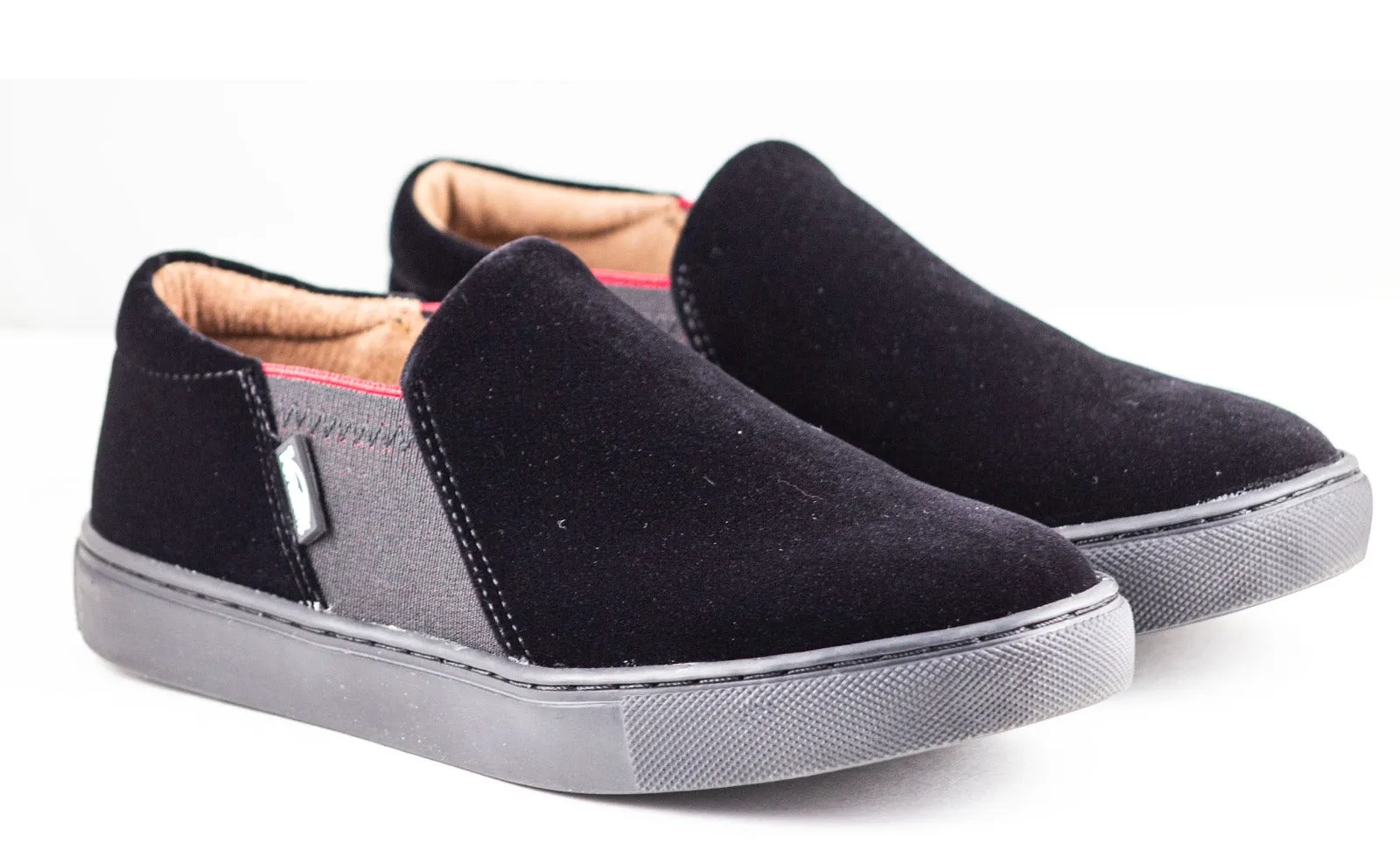 Venenttini Boy's June Black Valvet Casual Shoes