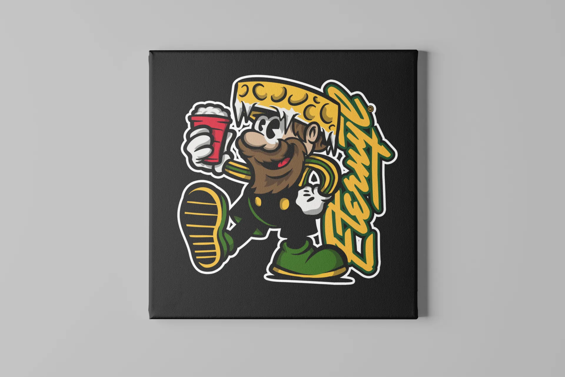 Vintage Packy Cartoon Canvas