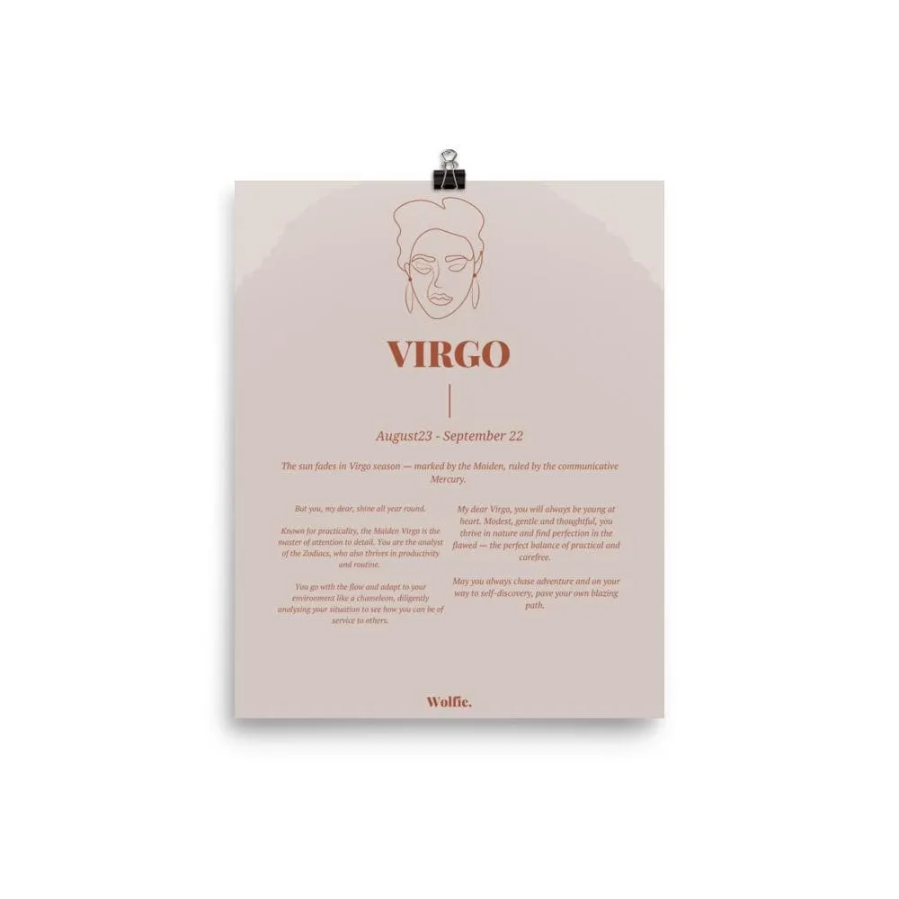 Virgo Zodiac Poster
