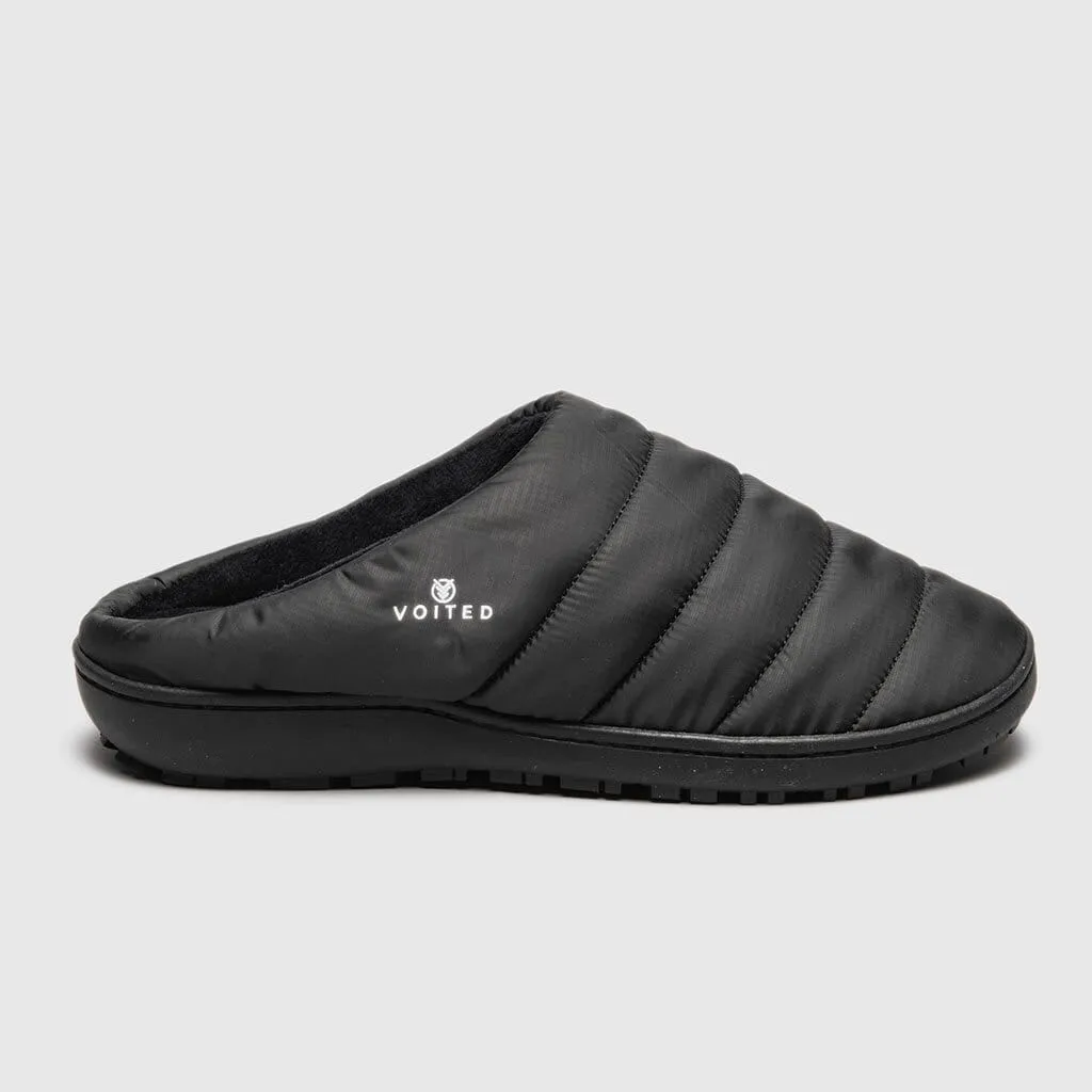 VOITED Soul Slipper - Lightweight, Indoor/Outdoor Camping Slippers - Black-V19