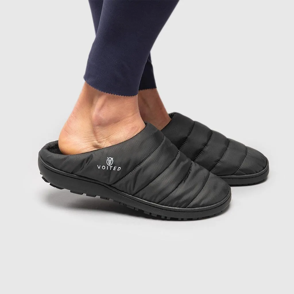 VOITED Soul Slipper - Lightweight, Indoor/Outdoor Camping Slippers - Black-V19