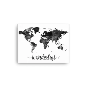 Wanderlust World Map Canvas Wrap