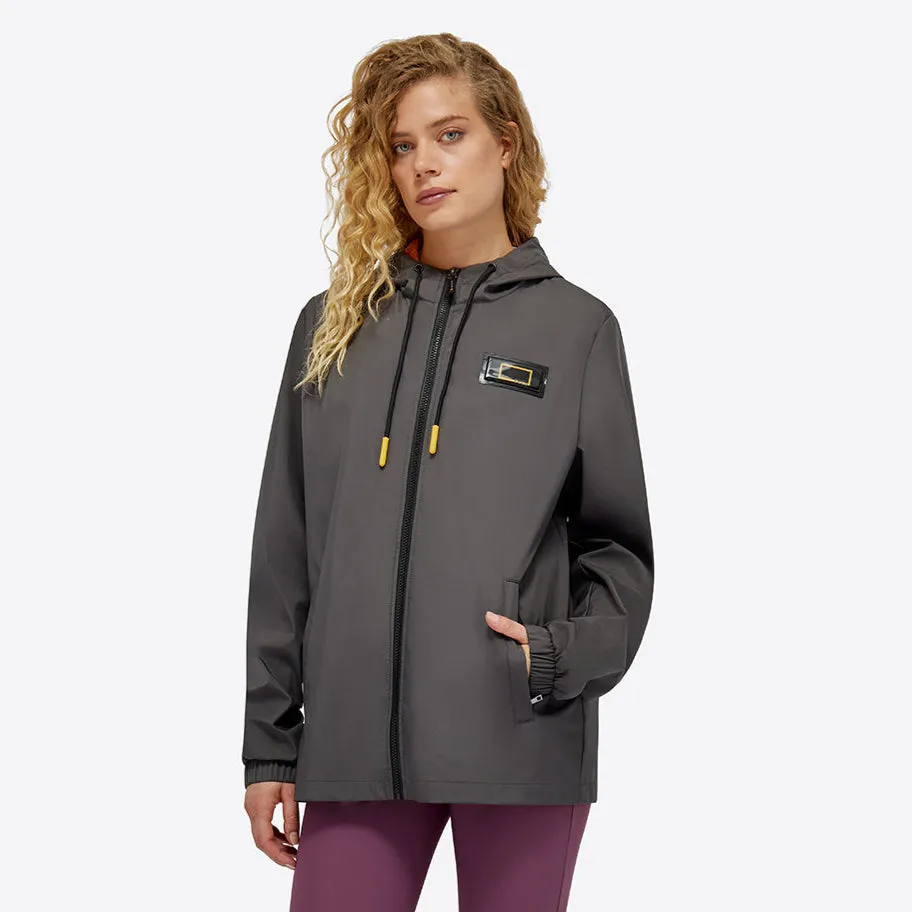 Waterproof Nylon Hooded Jacket - Graphite Grey