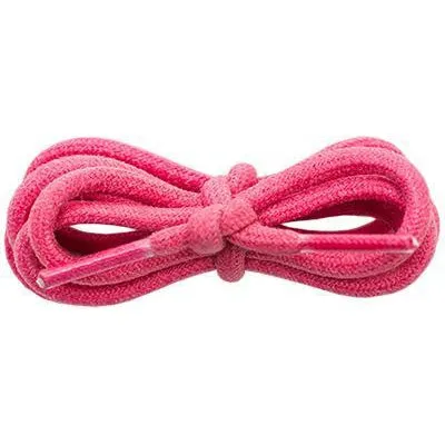 Waxed Cotton 3/16" Round Laces - Pink (2 Pair Pack) Shoelaces