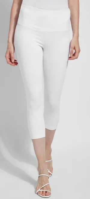White Denim Capri