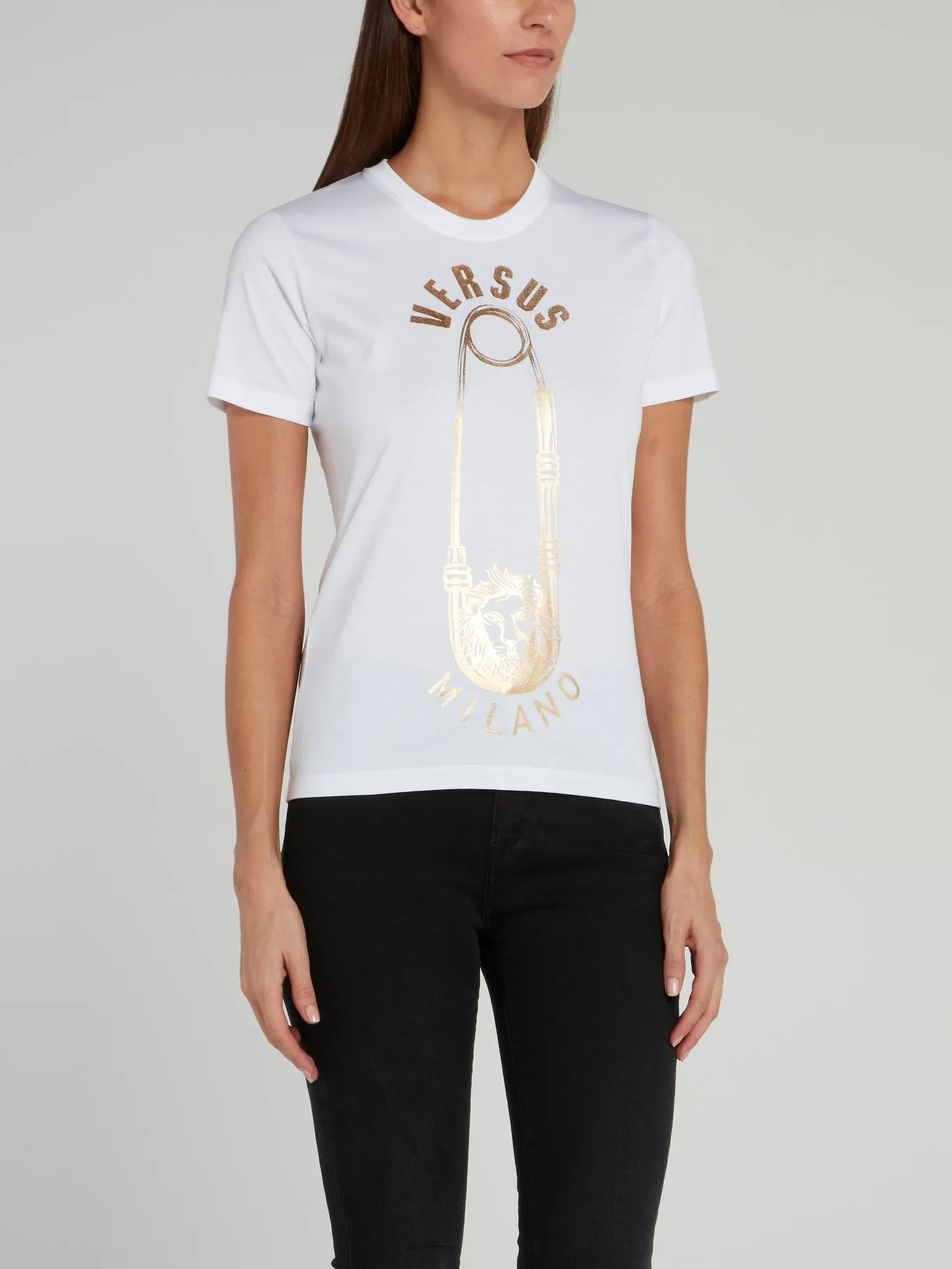 White Logo Cotton T-Shirt