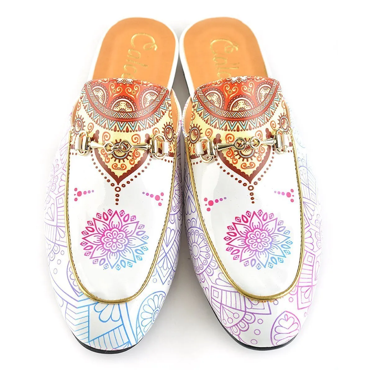 White Medallion Slip-On Loafer CAG104