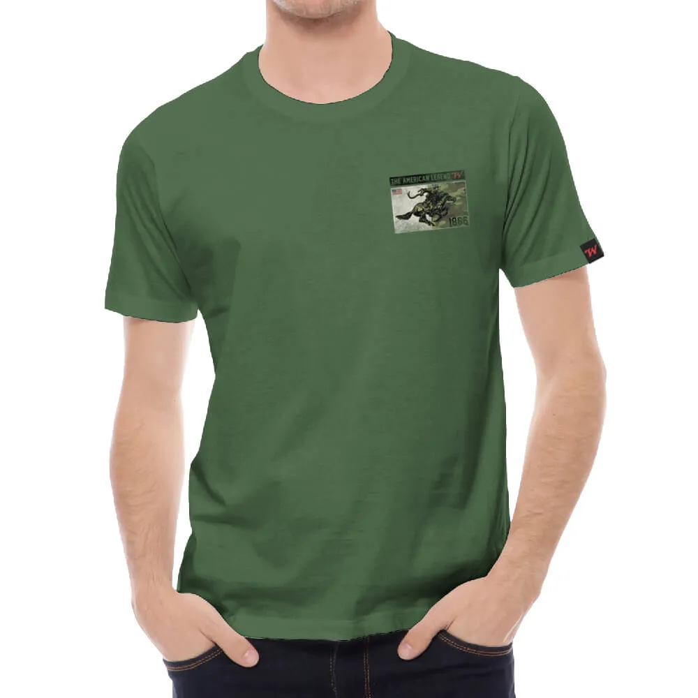 Winchester Legend - Half Camo Rider - Short Sleeve T-Shirt - Made in USA
