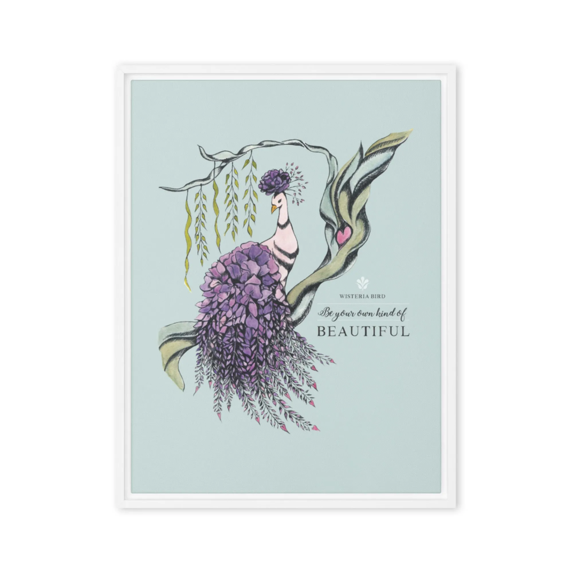 Wisteria Bird Canvas Print
