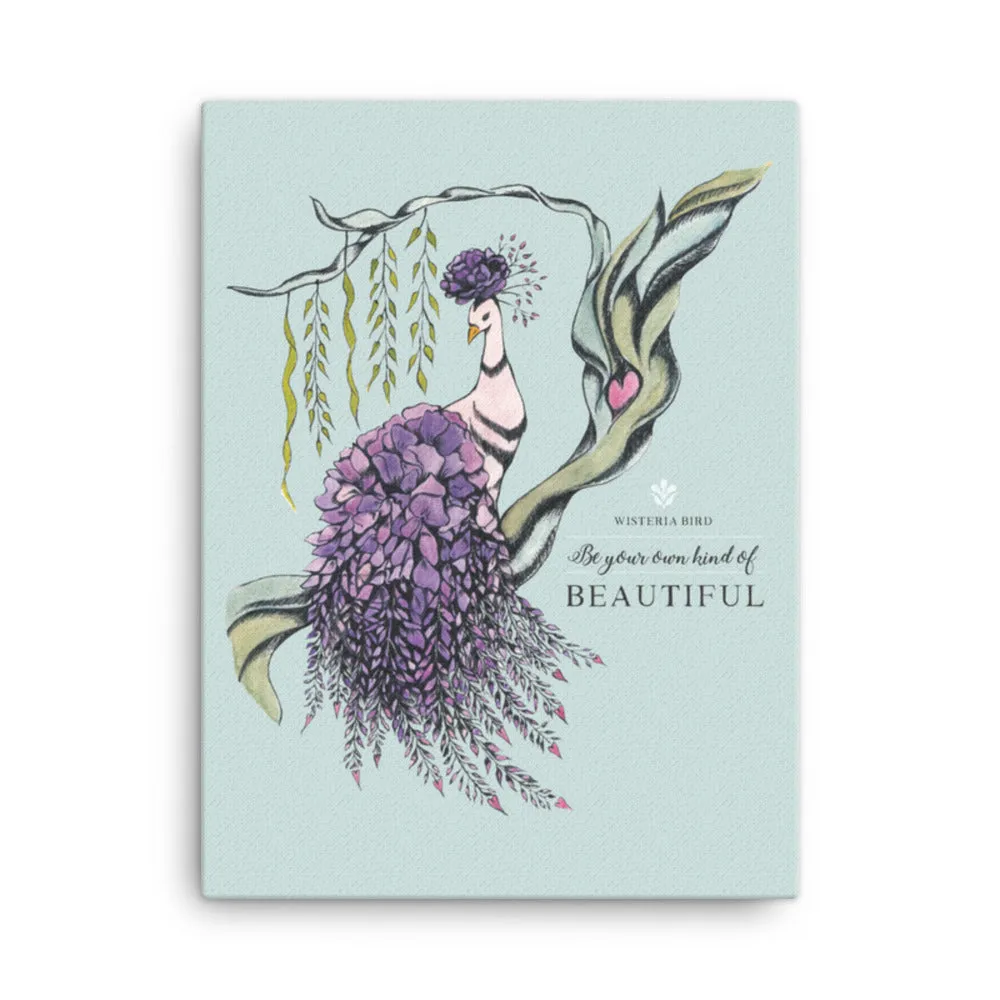 Wisteria Bird Canvas Print
