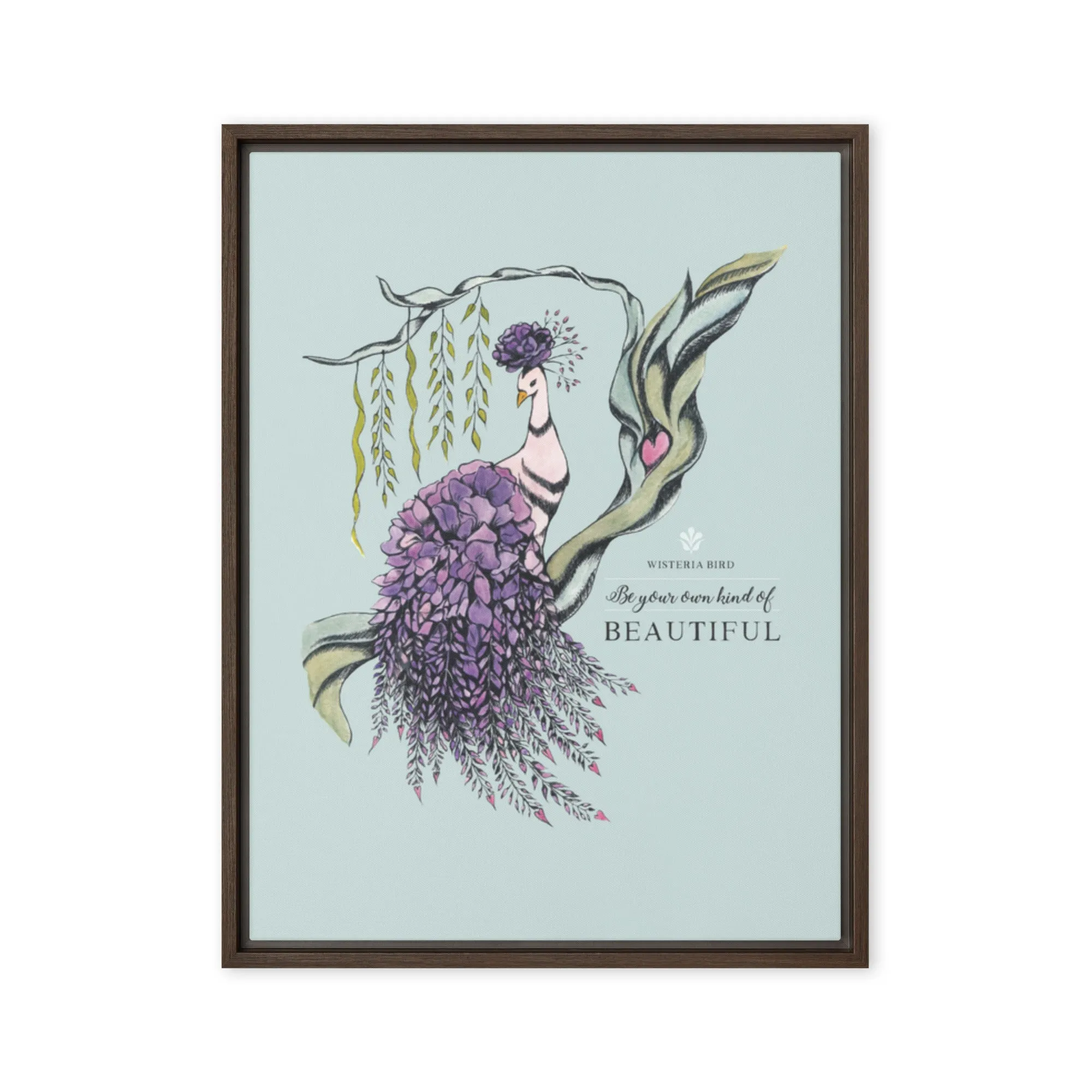 Wisteria Bird Canvas Print