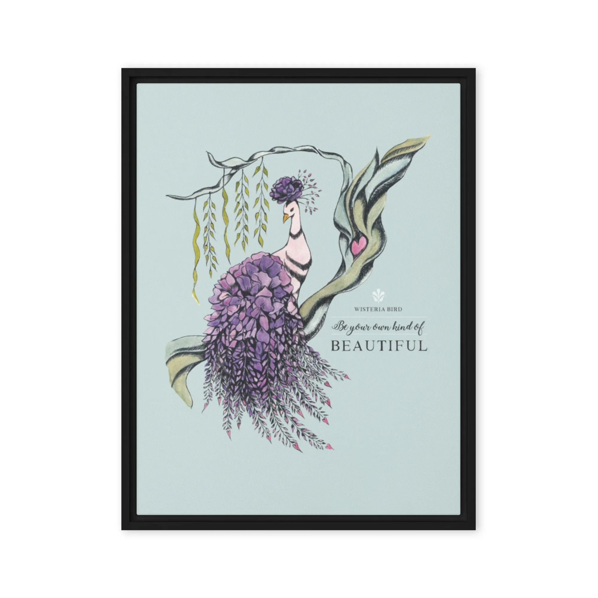Wisteria Bird Canvas Print