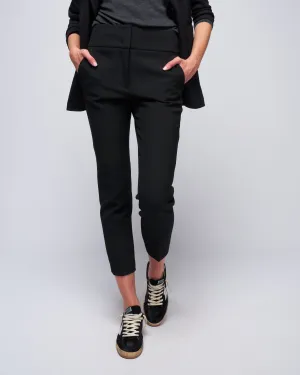 woman trousers bistretch - black canvas