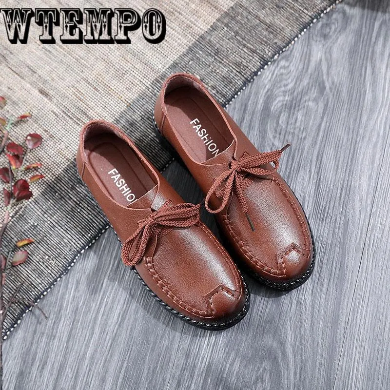 Women Leather Shoes Moccasins Mother Loafers Soft leisure Flats Female Driving Casual Footwear