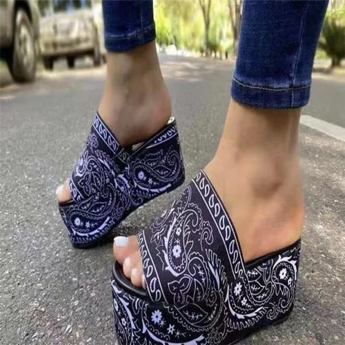 Women Platform Flat Summer Beach Slides