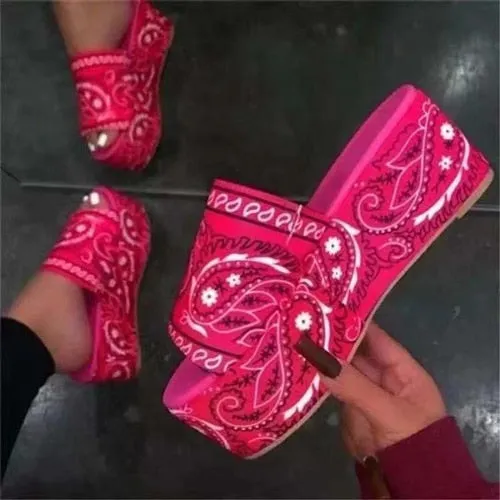 Women Platform Flat Summer Beach Slides