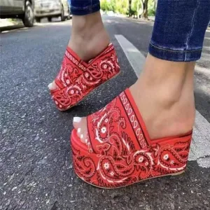 Women Platform Flat Summer Beach Slides