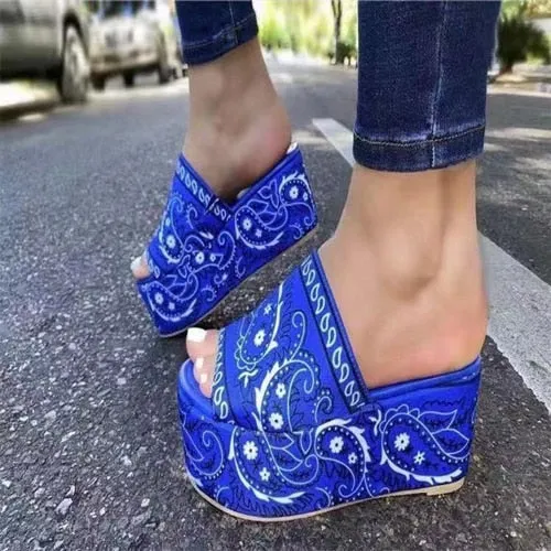 Women Platform Flat Summer Beach Slides
