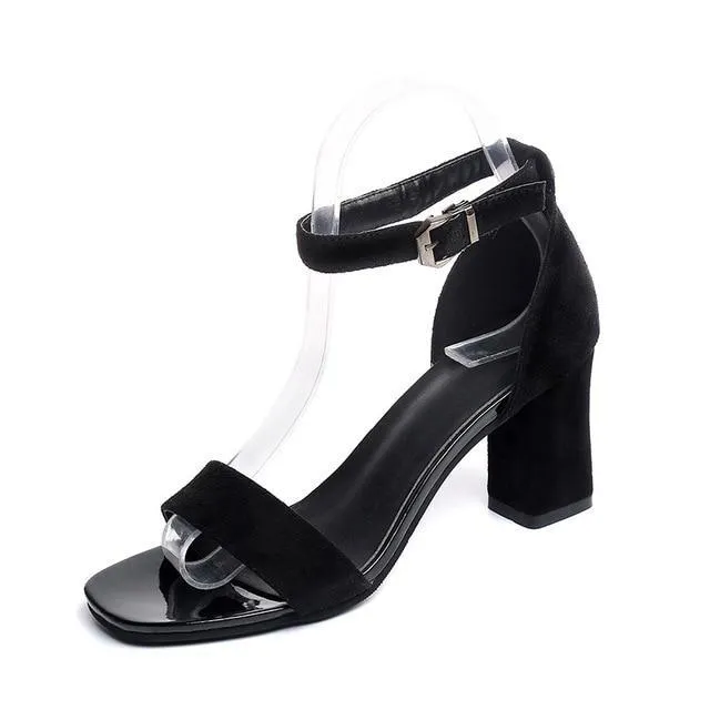 Women Sandals  Shoes Women Open Toe Chunky High Heels