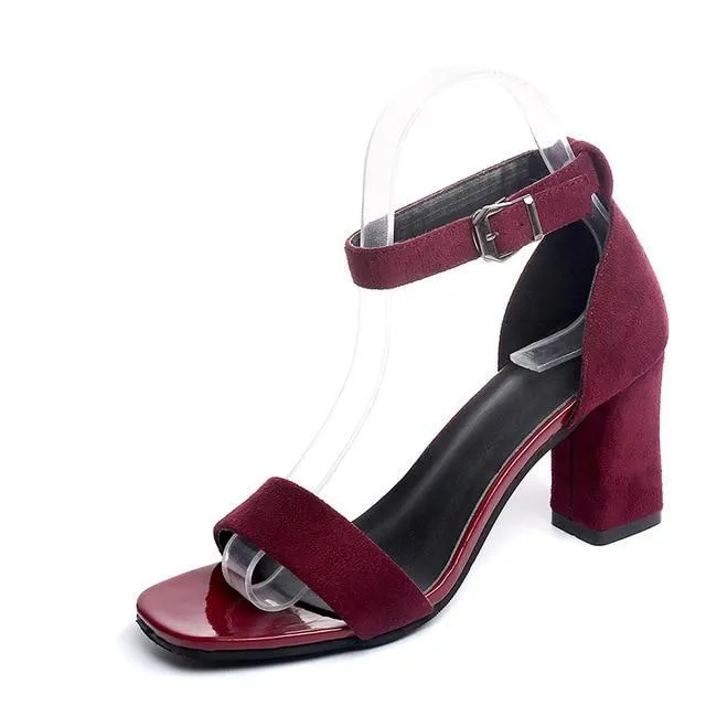 Women Sandals  Shoes Women Open Toe Chunky High Heels