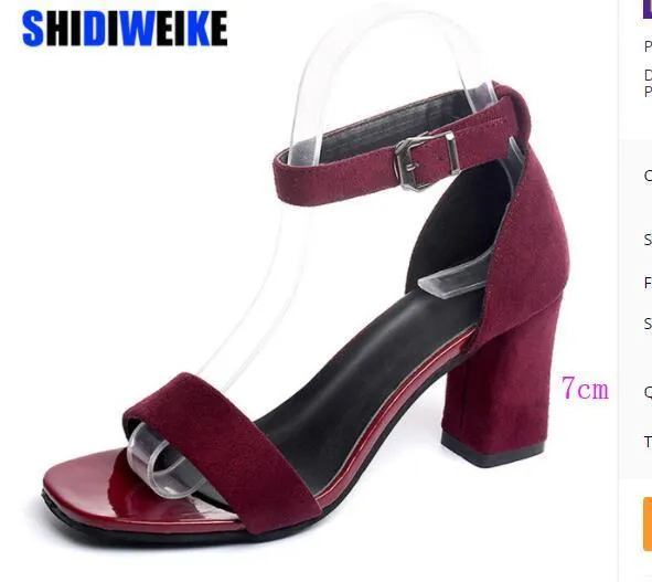Women Sandals  Shoes Women Open Toe Chunky High Heels
