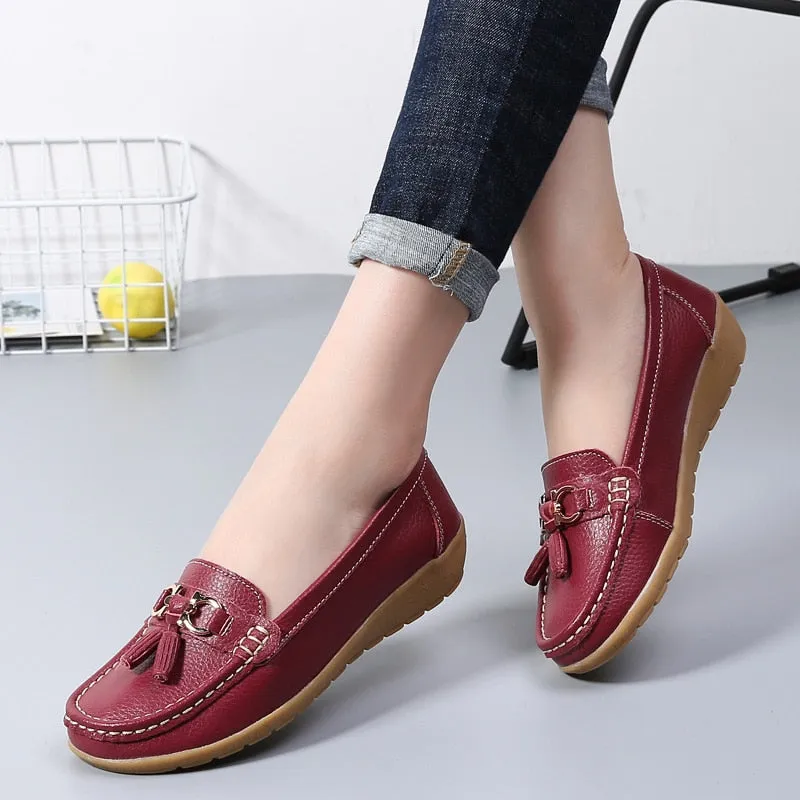 Women's Loafers Slip On Flat Moccasins Shoes