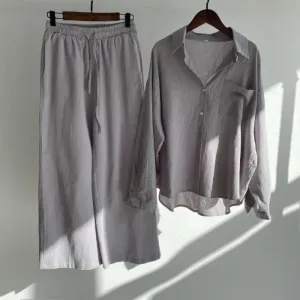 Women's Two Piece Casual Long Sleeve  classic set