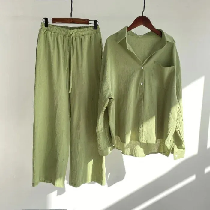 Women's Two Piece Casual Long Sleeve  classic set