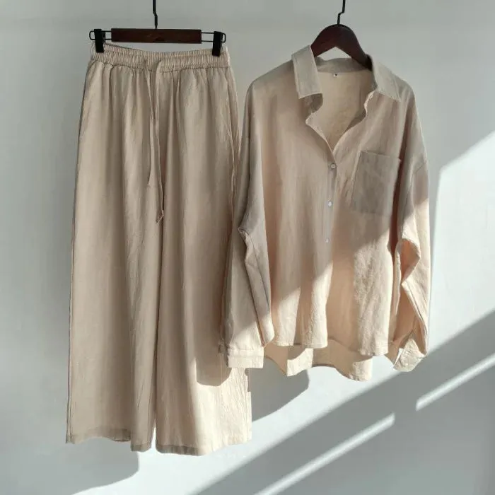 Women's Two Piece Casual Long Sleeve  classic set