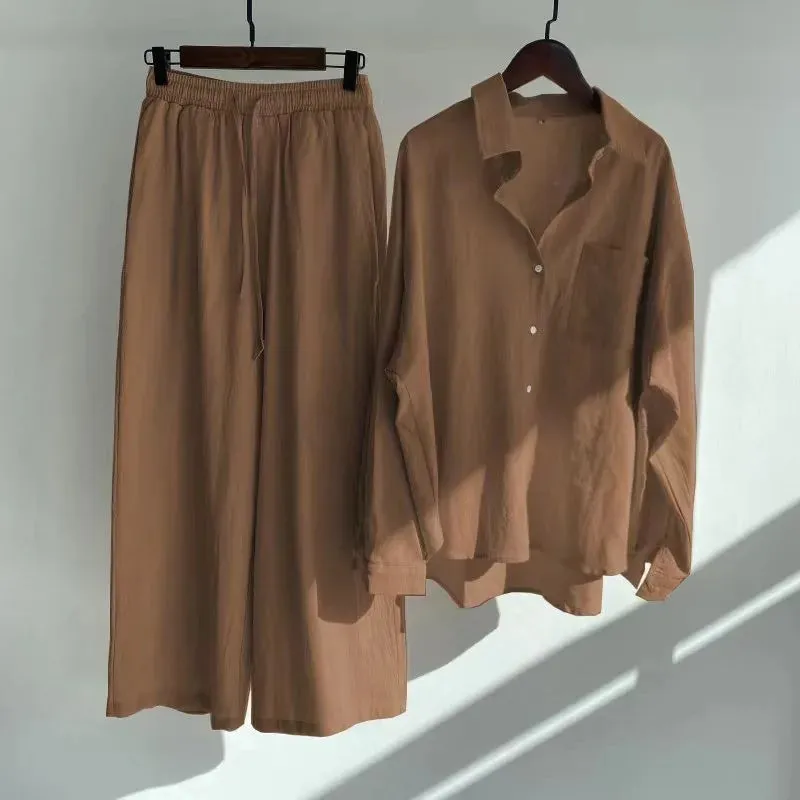 Women's Two Piece Casual Long Sleeve  classic set