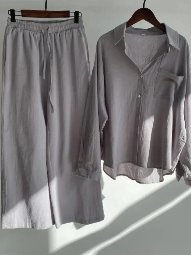 Women's Two Piece Casual Long Sleeve  classic set