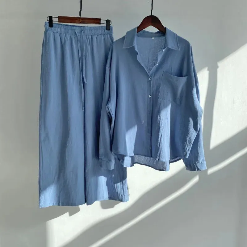 Women's Two Piece Casual Long Sleeve  classic set