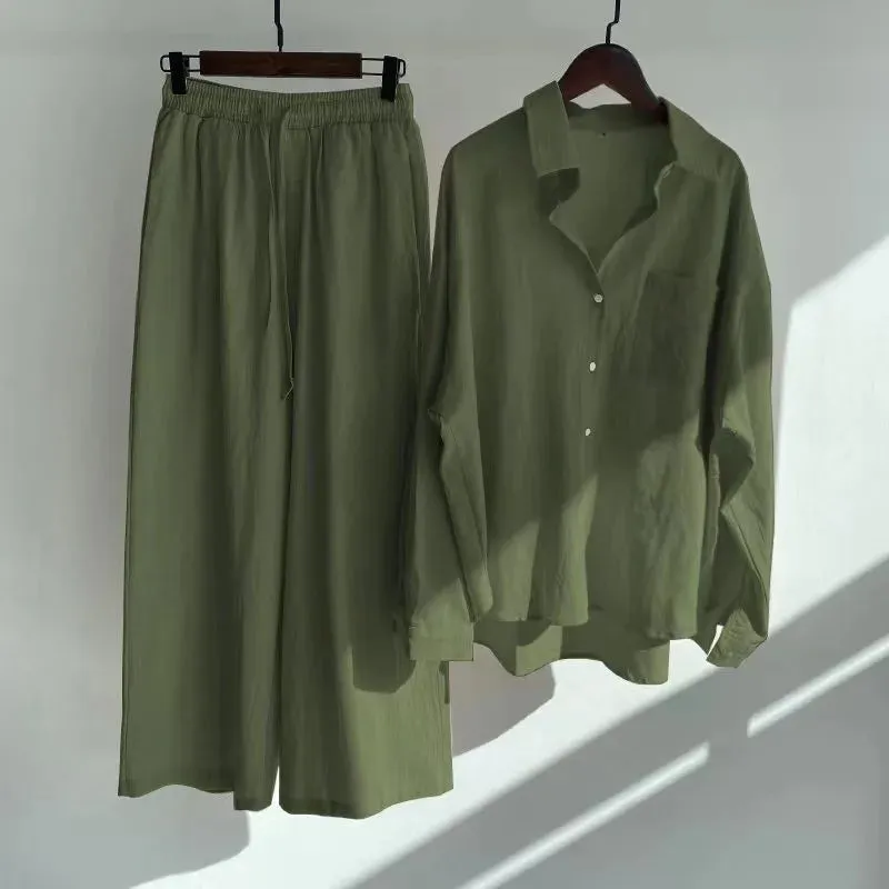 Women's Two Piece Casual Long Sleeve  classic set