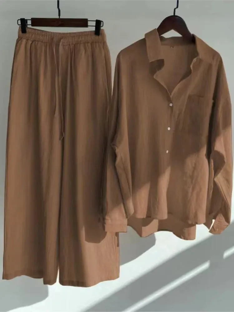 Women's Two Piece Casual Long Sleeve  classic set