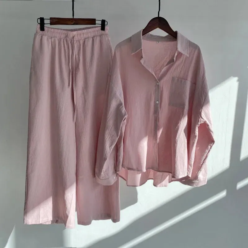 Women's Two Piece Casual Long Sleeve  classic set