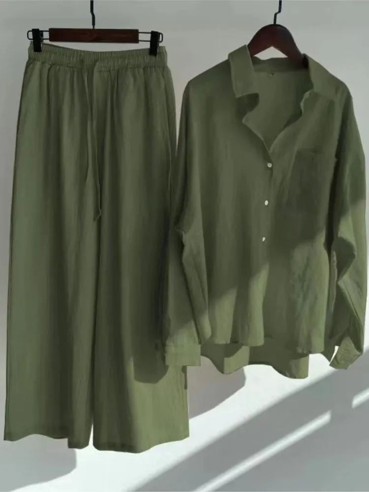 Women's Two Piece Casual Long Sleeve  classic set