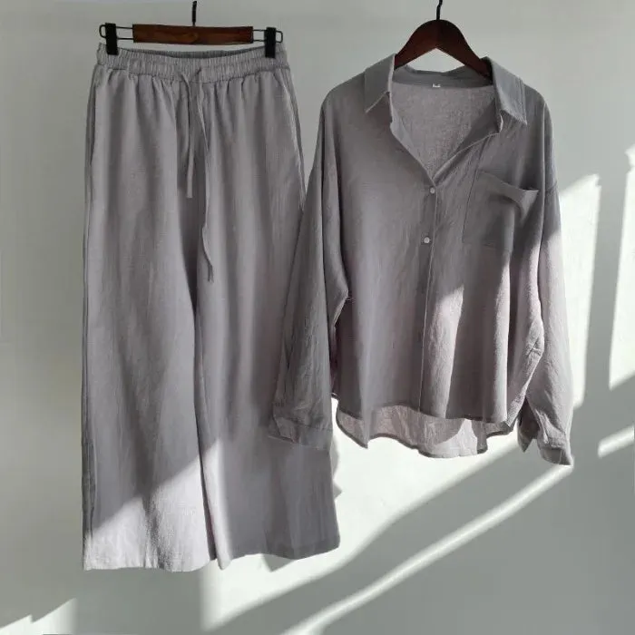 Women's Two Piece Casual Long Sleeve  classic set