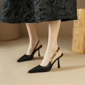 XIEYINSHE  Internet Hot High Heels Women's Stiletto Heel  Spring and Summer New Light Luxury  Style Design Niche Pointed Toe Closed Toe Sandals