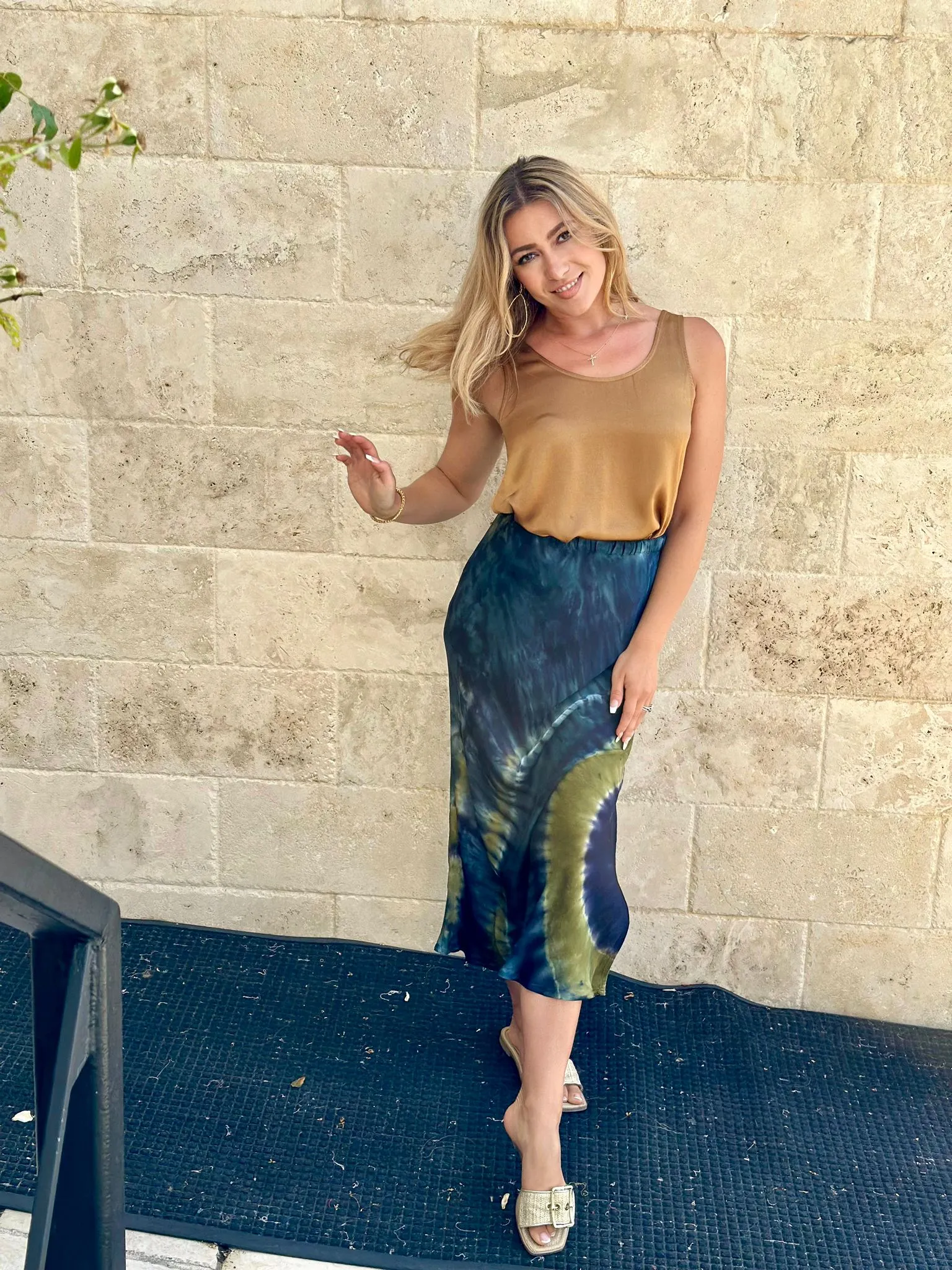 YFB Dana Heavy Satin Scoop Tank Top
