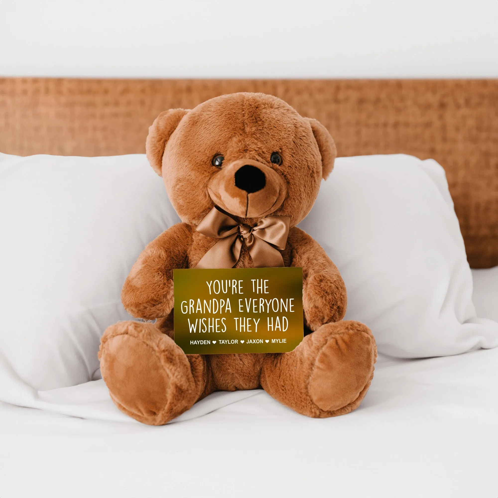 You're the Grandpa Everyone Wishes They Had Teddy Bear with Message Card - PERSONALIZED - PRICE INCLUDES FREE SHIPPING